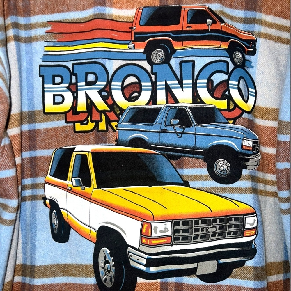 Ford Plaid Button-Down Shirt‎ with Bronco Graphic - Picture 2 of 5